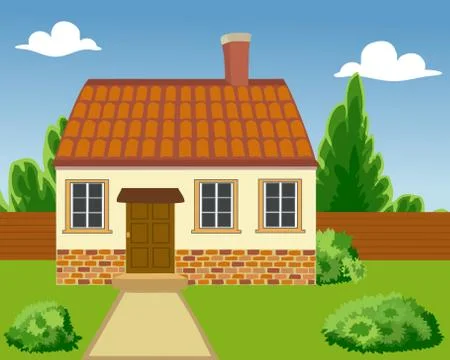 Illustration of a Ecological house Stock Illustration