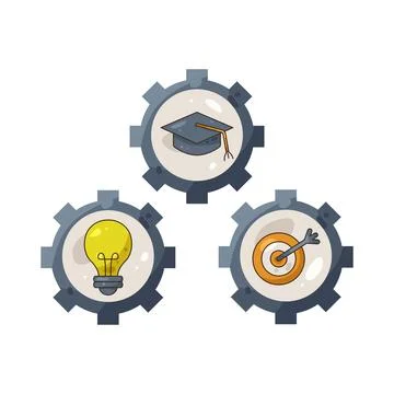 Illustration of Education systems Stock Illustration