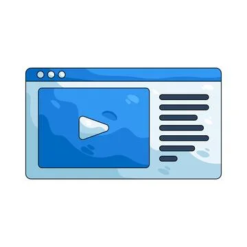 Illustration of educational video Stock Illustration