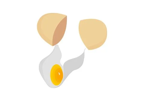 Illustration of an egg that is split in half Stock Illustration