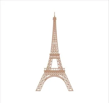 Illustration of the Eiffel tower isolated on a white background イラスト素材