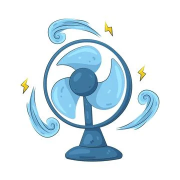 Illustration of electric fan Ilustración de archivo