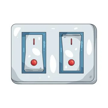 Illustration of electric light switch Stock Illustration
