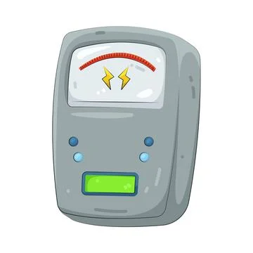 Illustration of electric meter Stock Illustration