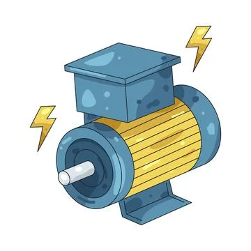 Illustration of electric motor Stock Illustration