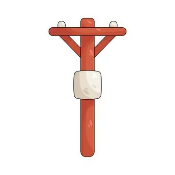 Illustration of electric pole Stock Illustration
