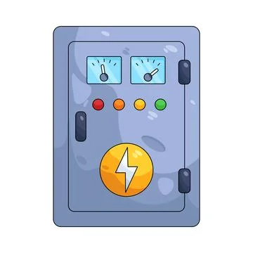 Illustration of electrical control panel 스톡 일러스트