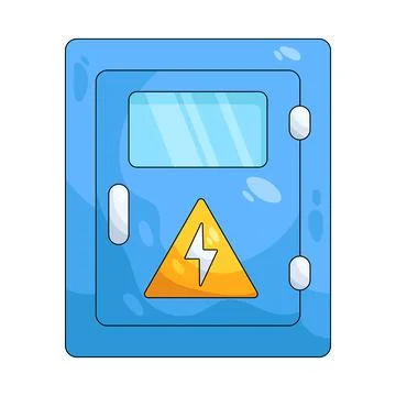 Illustration of electrical control panel Stock Illustration