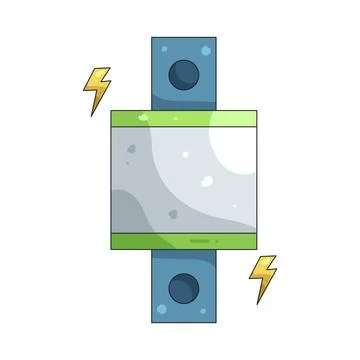 Illustration of electrical fuse Ilustración de archivo