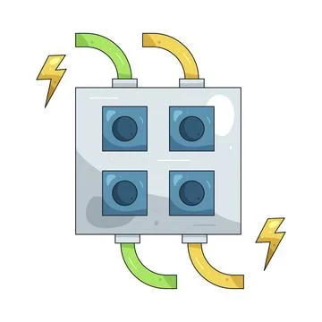 Illustration of electrical outlet box Stock Illustration