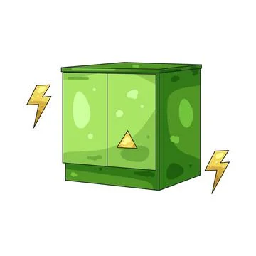 Illustration of electrical panel box Stock Illustration