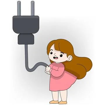 Illustration of electrical safety in electronics Stock Illustration