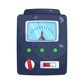 Illustration of electricity meter Stock Illustration