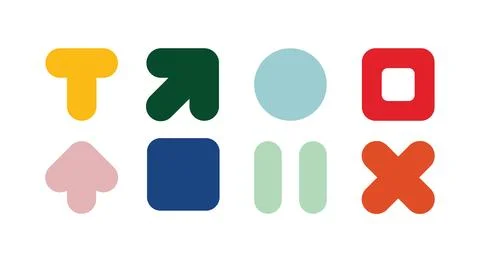 Illustration element retro bold unique abstract set Stock Illustration