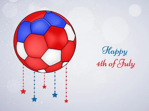 Illustration of elements of 4th of July US independence day background 스톡 일러스트