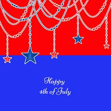 Illustration of elements of 4th of July US independence day background 스톡 일러스트