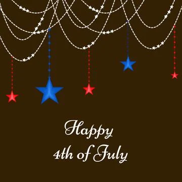 Illustration of elements of 4th of July US independence day background イラスト素材