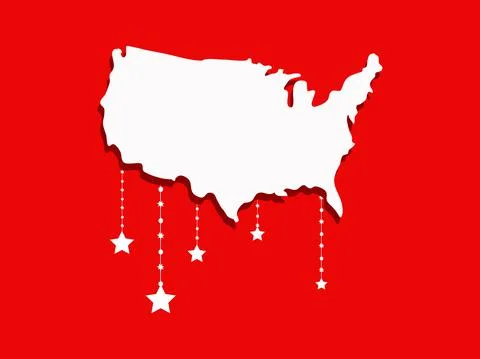 Illustration of elements of 4th of July US independence day background Stockillustratie