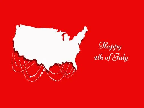 Illustration of elements of 4th of July US independence day background イラスト素材