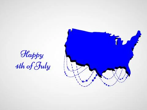 Illustration of elements of 4th of July US independence day background イラスト素材