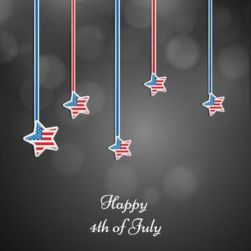 Illustration of elements of 4th of July US independence day background 库存插图