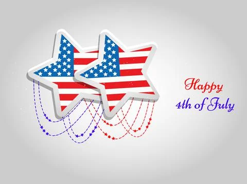 Illustration of elements of 4th of July US independence day background 스톡 일러스트