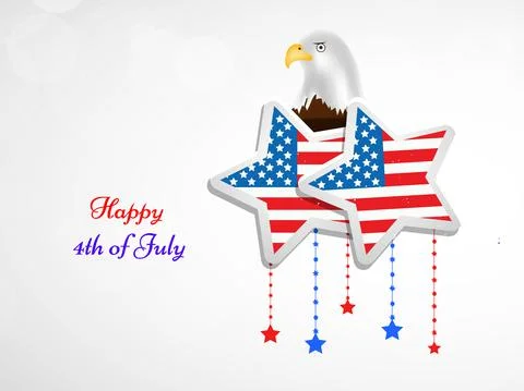 Illustration of elements of 4th of July US independence day background 스톡 일러스트