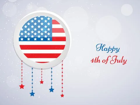 Illustration of elements of 4th of July US independence day background Illustrazione stock