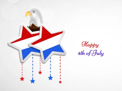 Illustration of elements of 4th of July US independence day background Stock Illustration