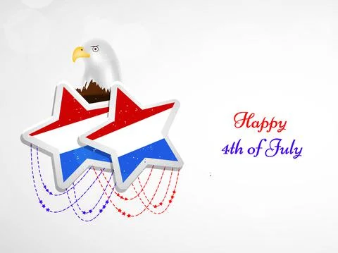 Illustration of elements of 4th of July US independence day background Stock Illustration