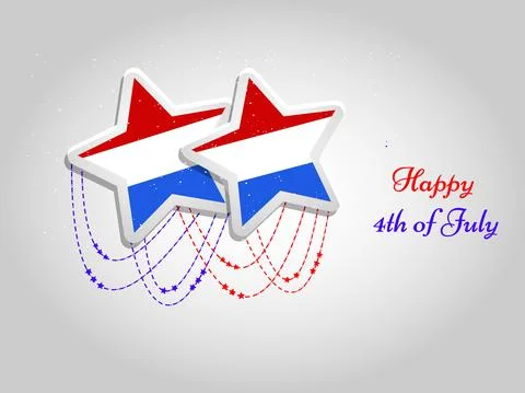 Illustration of elements of 4th of July US independence day background 스톡 일러스트