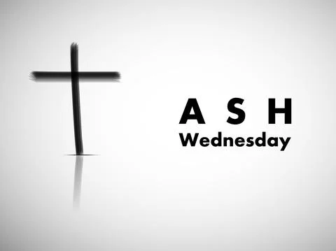 Illustration of elements of Ash Wednesday background Stock Illustration