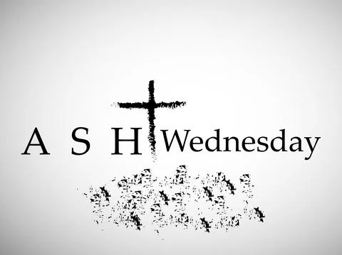 Illustration of elements of Ash Wednesday background Stock Illustration