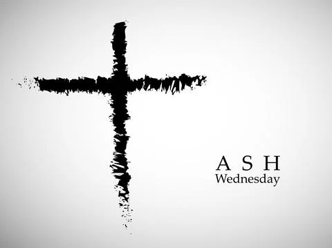 Illustration of elements of Ash Wednesday background 스톡 일러스트