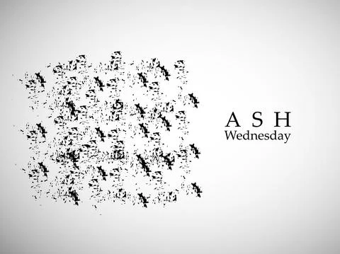 Illustration of elements of Ash Wednesday background イラスト素材