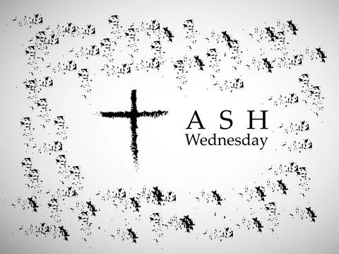 Illustration of elements of Ash Wednesday background Stock Illustration
