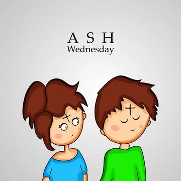 Illustration of elements of Ash Wednesday background Stock Illustration