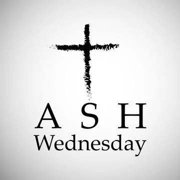 Illustration of elements of Ash Wednesday background Stock Illustration