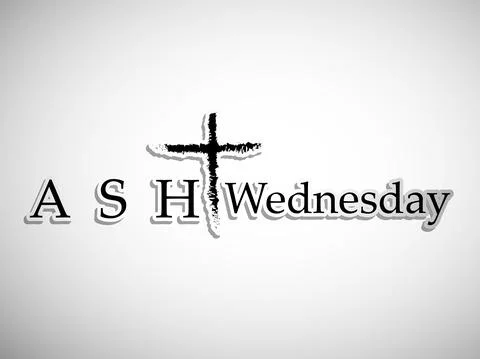 Illustration of elements of Ash Wednesday background Stock Illustration