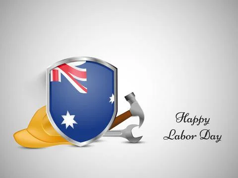 Illustration of elements of Australia labor day background Stock Illustration