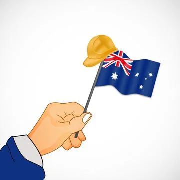 Illustration of elements of Australia labor day background Stock Illustration