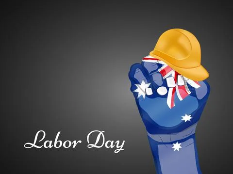 Illustration of elements of Australia labor day background Stock Illustration