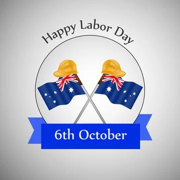 Illustration of elements of Australia labor day background Stock Illustration