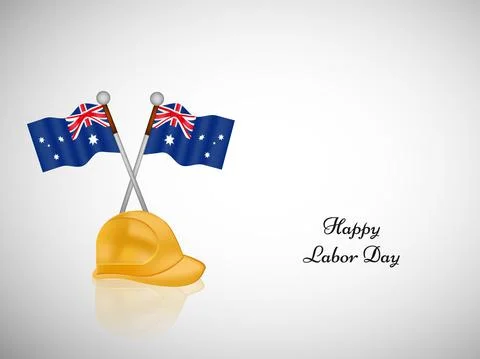 Illustration of elements of Australia labor day background Stock Illustration