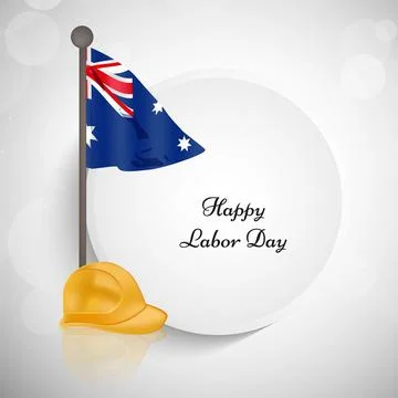 Illustration of elements of Australia labor day background Stock Illustration