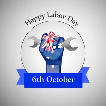 Illustration of elements of Australia labor day background Stock Illustration
