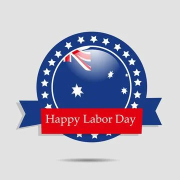 Illustration of elements of Australia labor day background Illustrazione stock