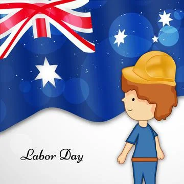 Illustration of elements of Australia labor day background Stock Illustration