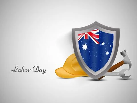 Illustration of elements of Australia labor day background Stock Illustration