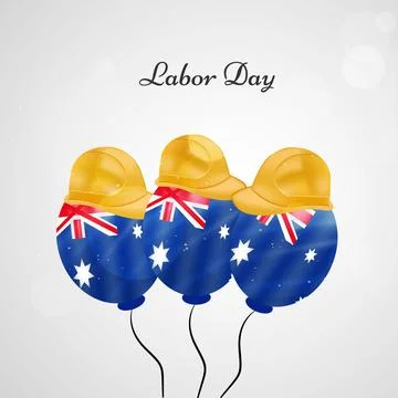 Illustration of elements of Australia labor day background Stock Illustration